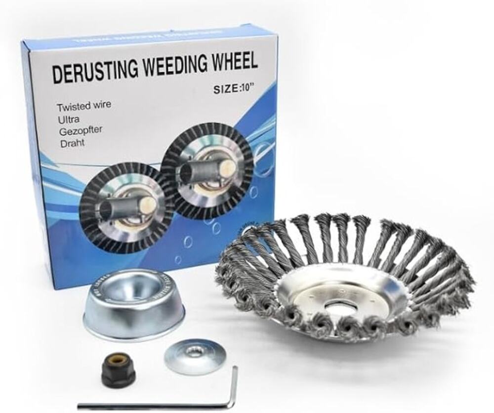 10" Derusting Weeding Wheel Twisted Steel Wire Brush Cutter Trimmer Head